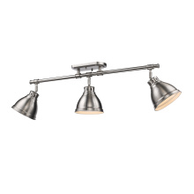 Golden 3602-3SF PW-PW - Yep by Golden Lighting Duncan 3-light Semi-Flush Mount in Pewter
